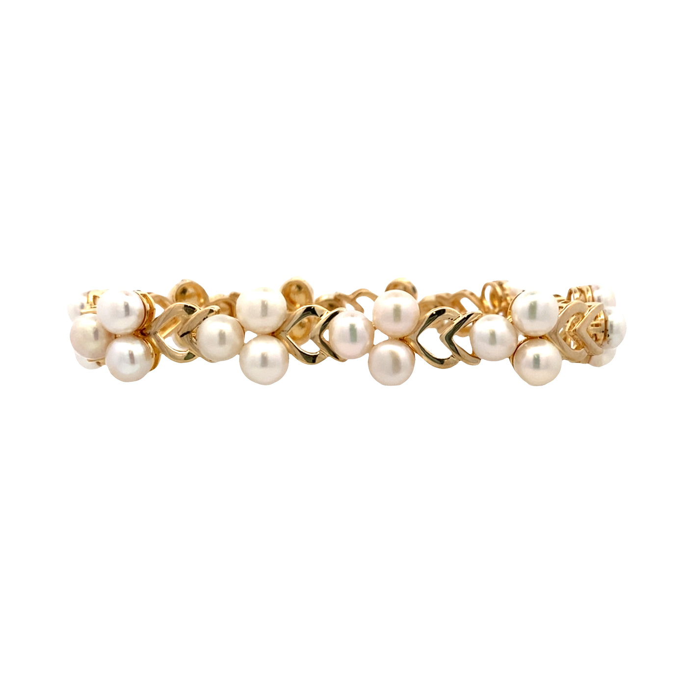 ESTATE Pearl Bracxelet in Yellow Gold