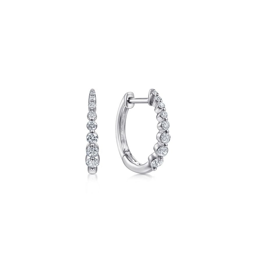 Gabriel & Co. 14 Karat Diamond Huggie Earrings EG13835W45JJ