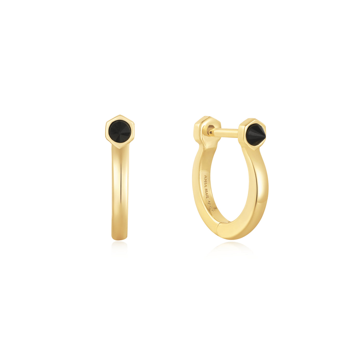 Ania Haie Sterling Silver/ Gold Huggie Earrings E053-04G