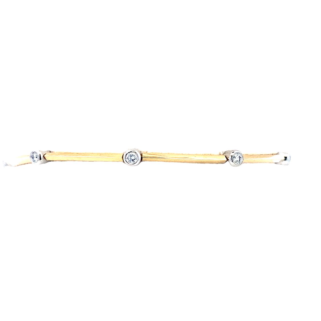 Estate Tiffany & Co. Diamond Station Bracelet in Yellow Gold