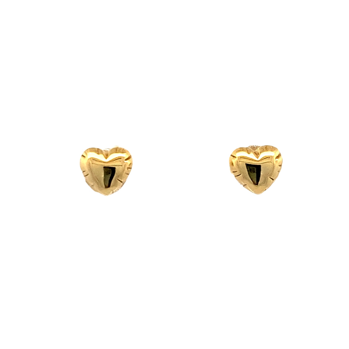 Petite Puffy Heart Studs in Silver with Yellow Gold Plating by Ania HAie
