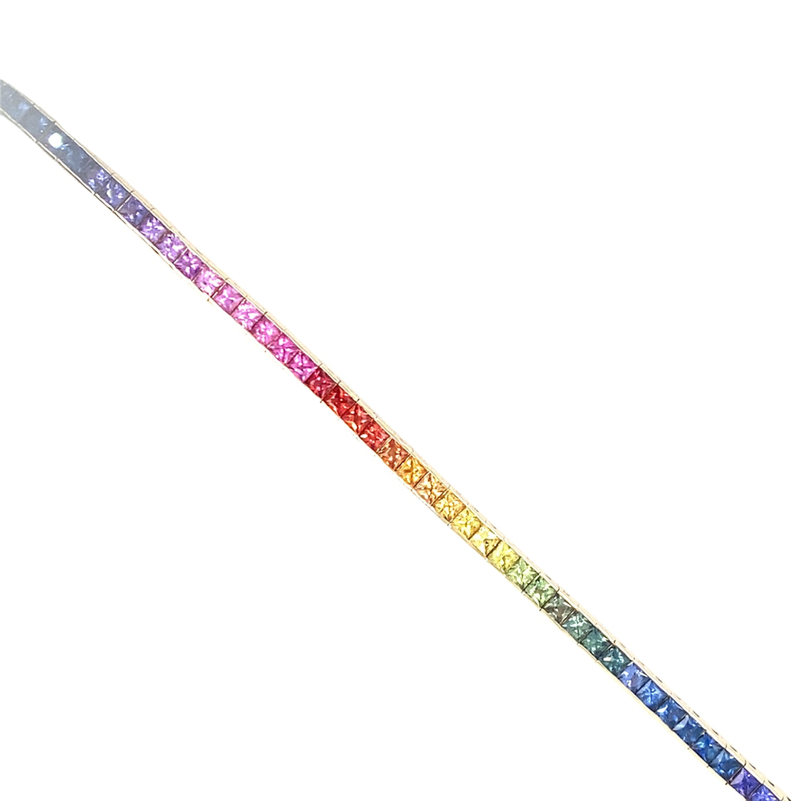 Rainbow Sapphire Bracelet in Yellow Gold
