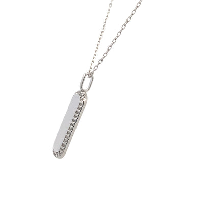 CZ Dog Tag Pendant in Silver by Ania Haie