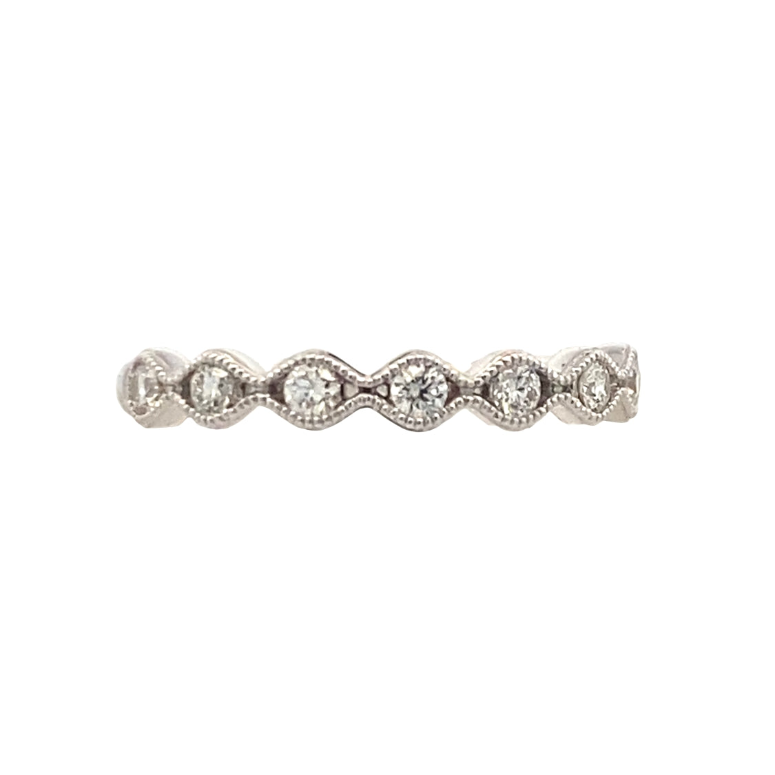 Patterned Diamod Band in White Gold by Fana