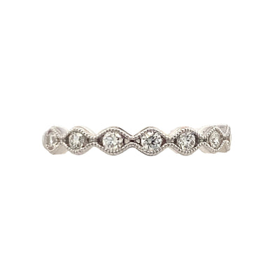 Patterned Diamod Band in White Gold by Fana
