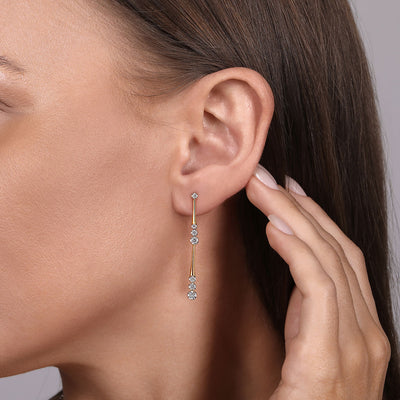 Gabriel & Co. 14KY Drop Diamond Earrings EG14828Y45JJ