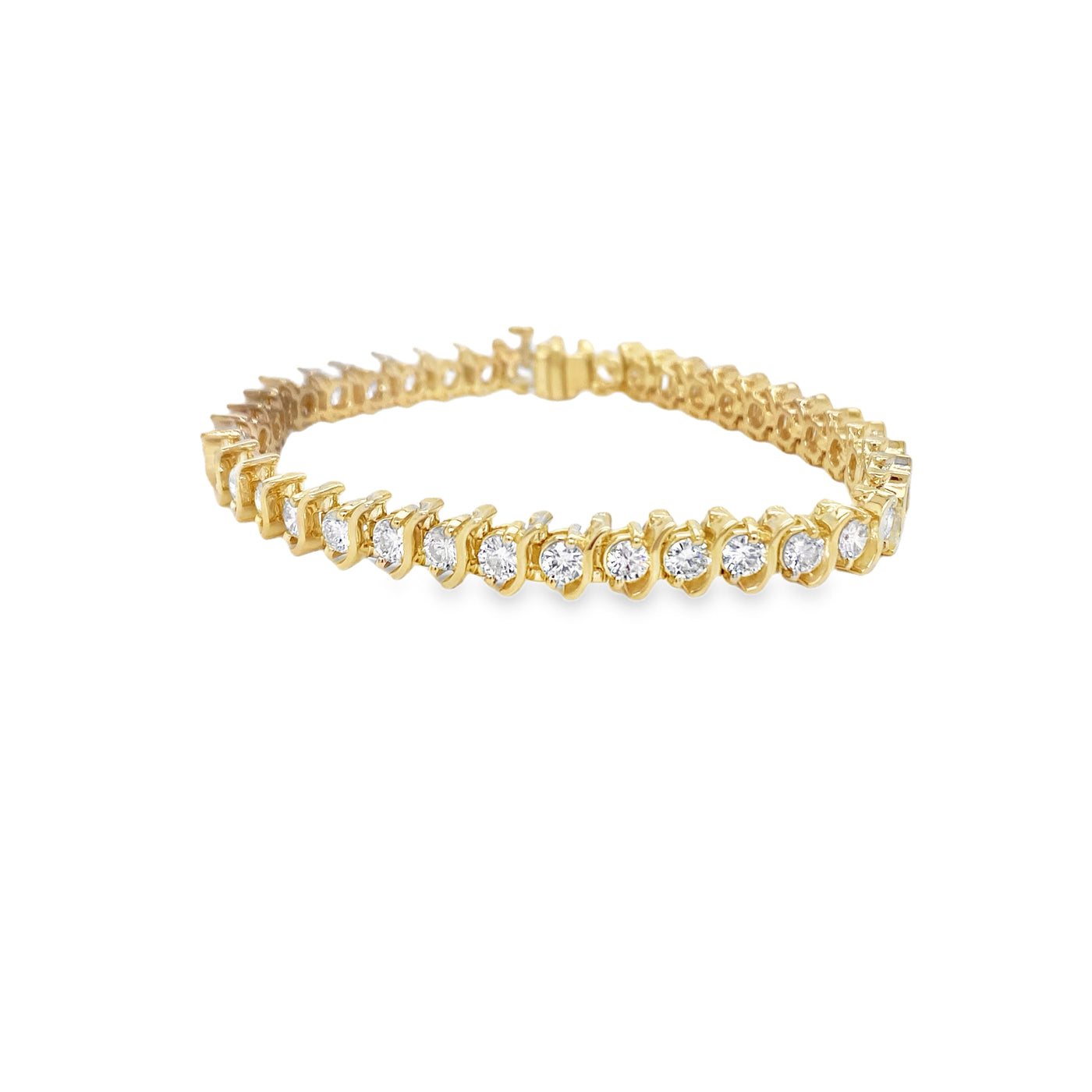 ESTATE Diamond Tennis Bracelet in Yellow Gold