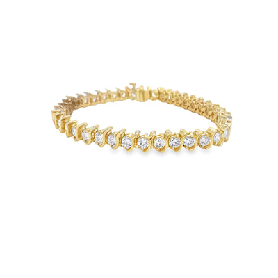 ESTATE Diamond Tennis Bracelet in Yellow Gold