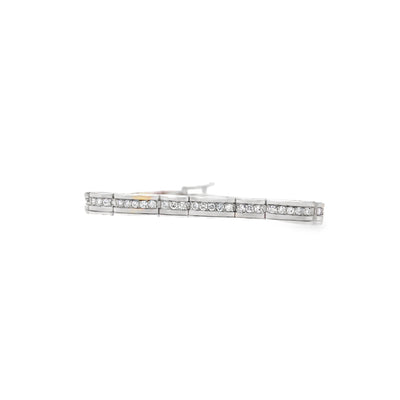 ESTATE Diamond Link Bracelet in White Gold