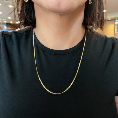 ESTATE 20" Double Serpentine Chain in Yellow Gold