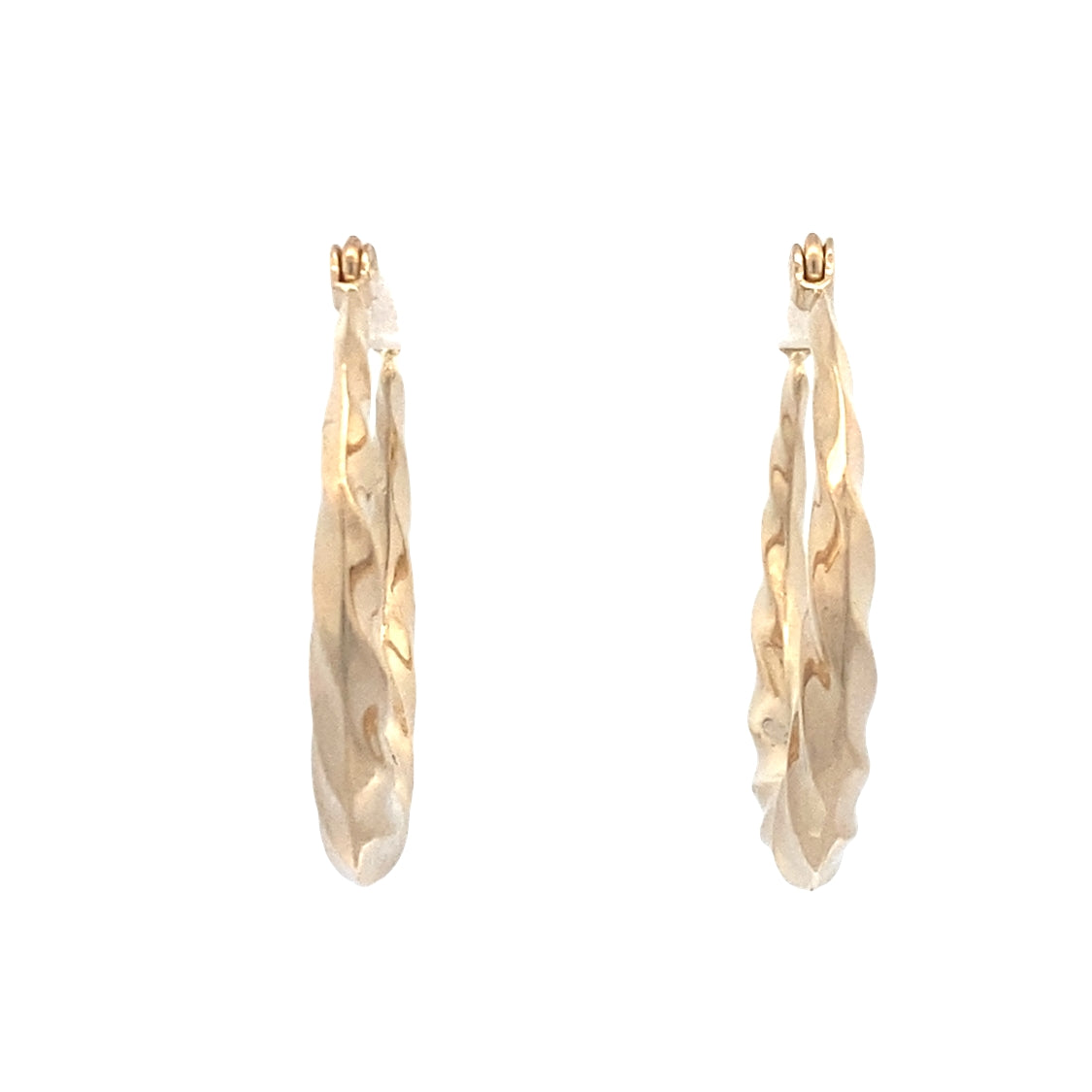 ESTATE Twisted Hoop Earrings in Yellow Gold