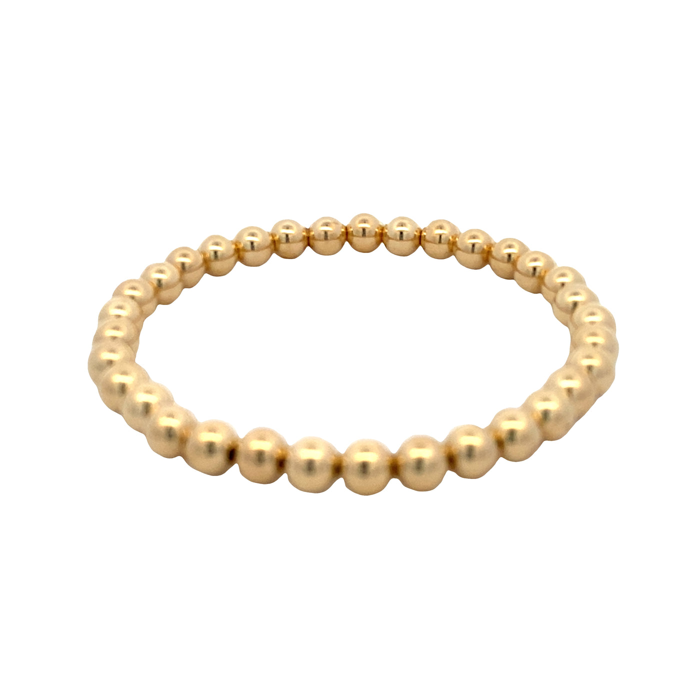 Expandable Beaded Bracelet in Sterling SIlver with Yellow Gold Plating by Karen Lazar