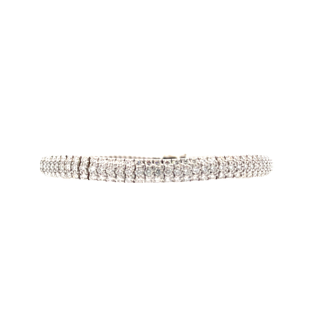 Multi Row Diamond Bracelet in White Gold by Simon G