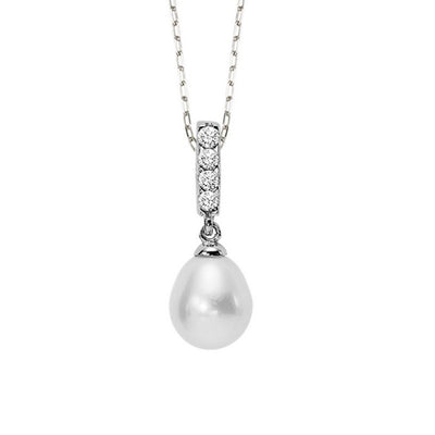 Sterling Silver Drop Style Necklace 253P01-SS