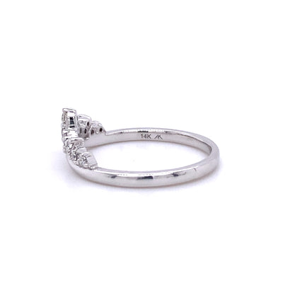Curved Diamond Band in White Gold by Allison Kaufman