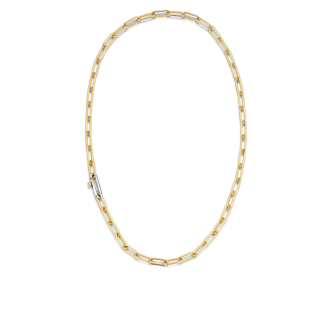 Fancy Link Necklace in Silver and  Gold Plating  by Ti Sento Milano