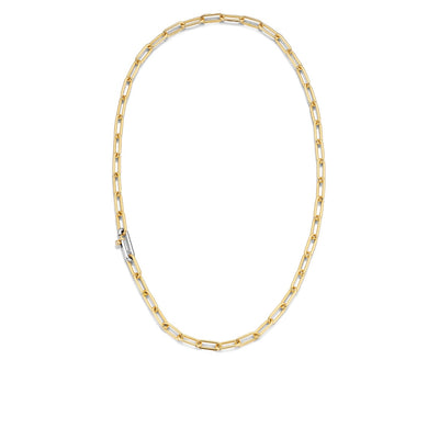 Fancy Link Necklace in Silver and  Gold Plating  by Ti Sento Milano