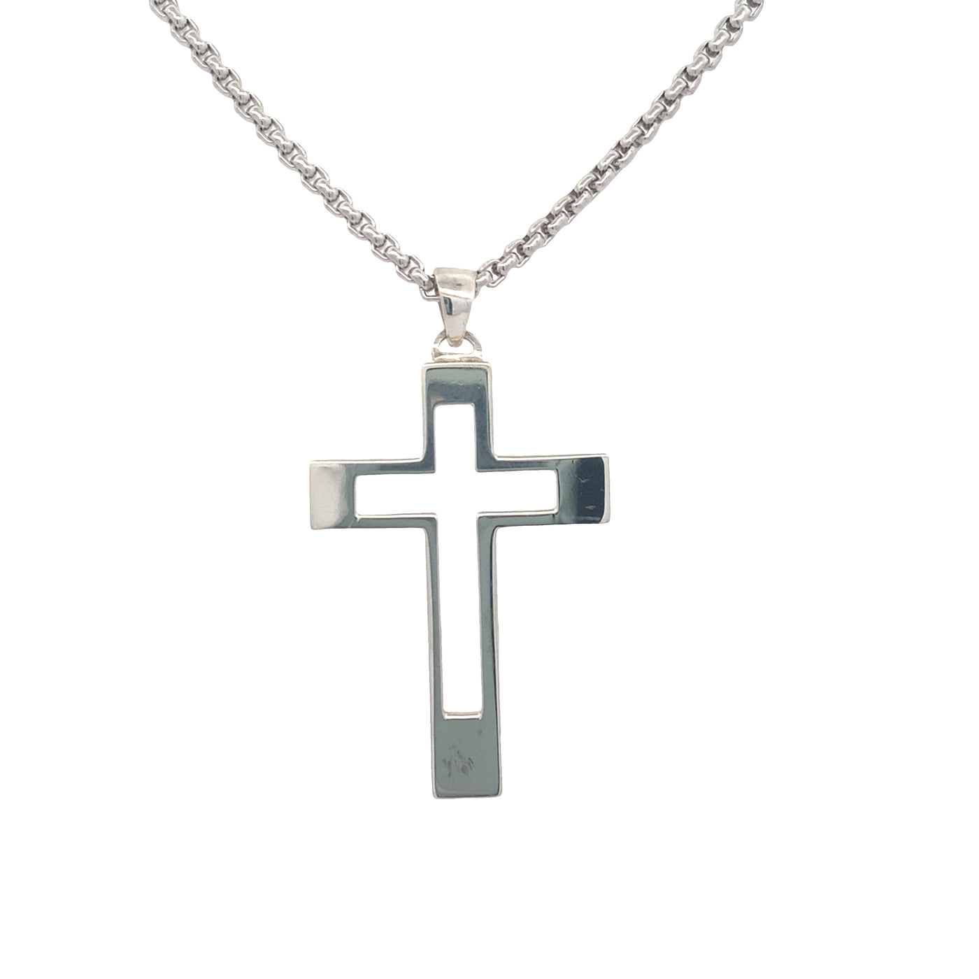 Open Cross Pendant in Silver