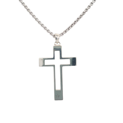 Open Cross Pendant in Silver