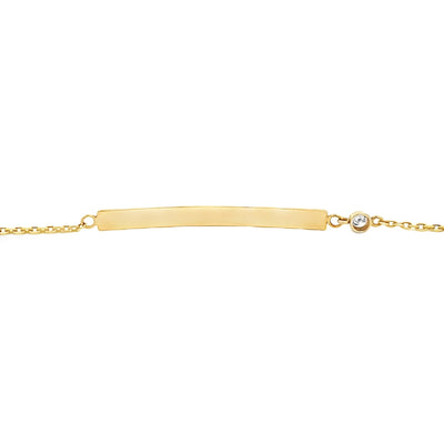 Engraveable Bar Bracelet in Yellow Gold by B&C