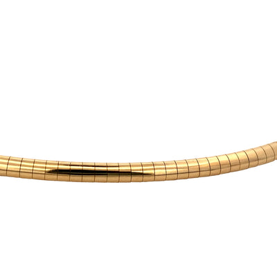 Estate 18"  Omega Necklace in Yellow Gold