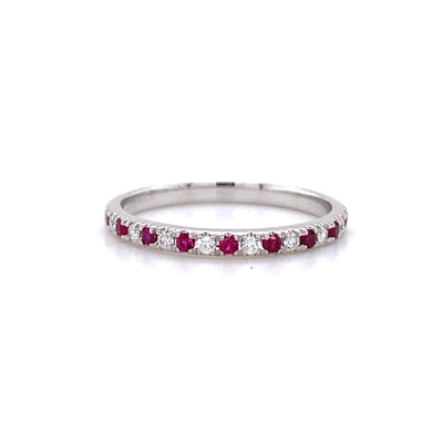 Beeghly & Co. 14 Karat 1/4 Carat Ruby and Diamond Band BCR-65-WRUD