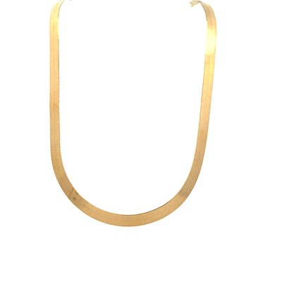 ESTATE 20" Herringbone Necklace in Yellow Gold