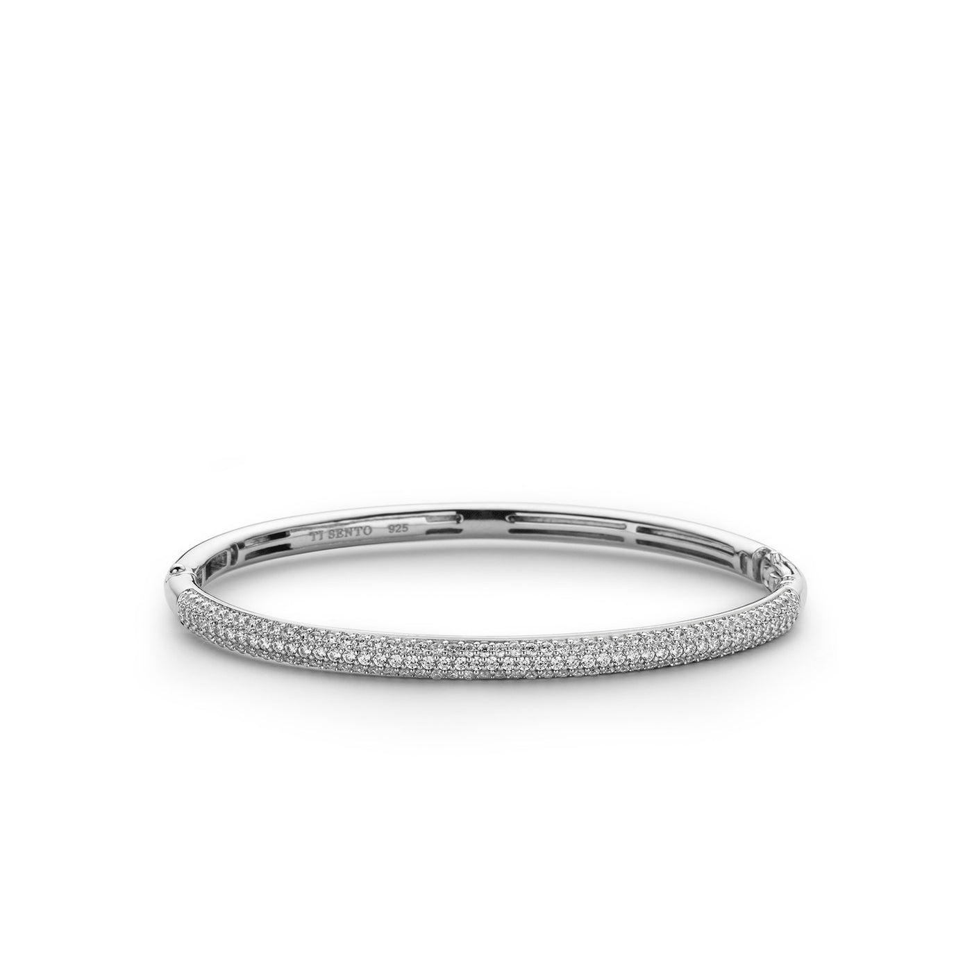 4mm CZ Sparkle Bangle in Silver by Ti Sento Milano