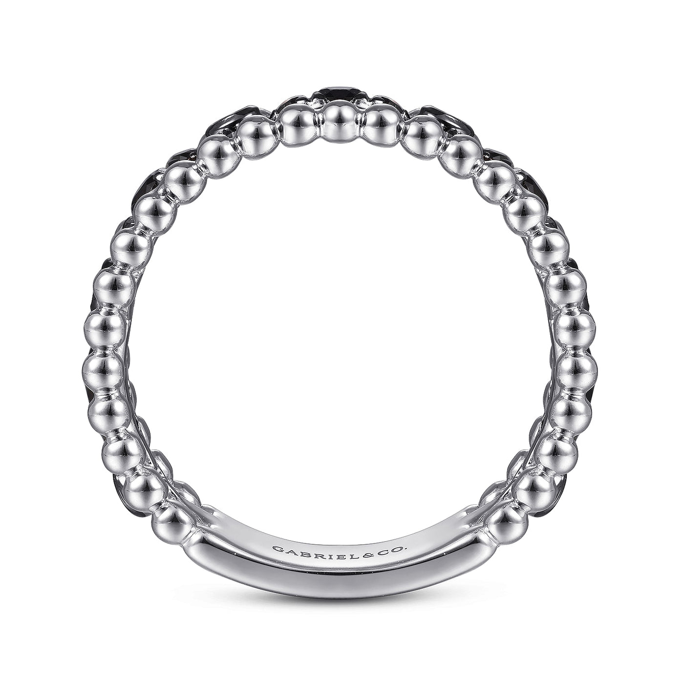 BlackSpinel Bujukan Ring in SIlver by Gabriel & Co.