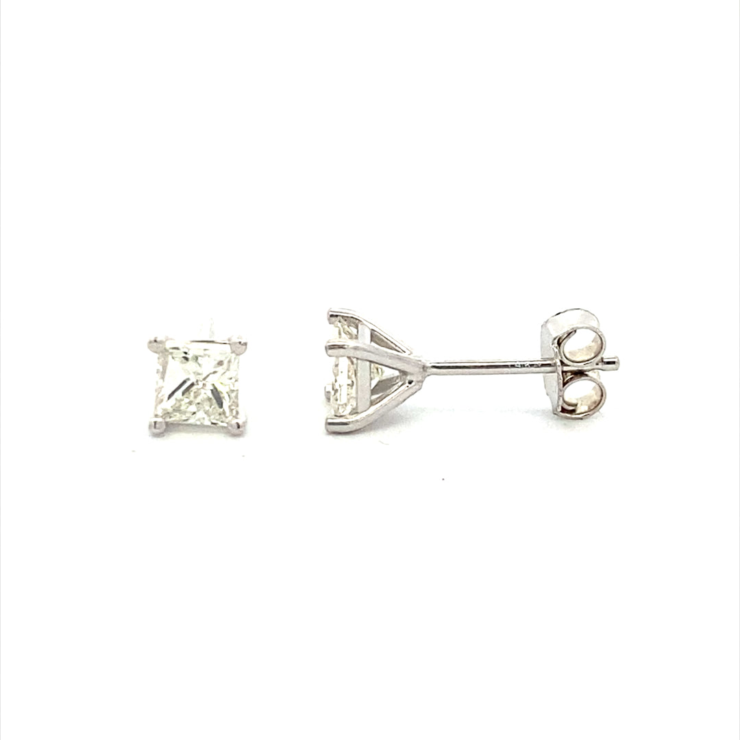 Beeghly & Co. 14 Karat 3/4 CTW Princess Cut Diamond  Stud Earrings BCE-AS4PRW