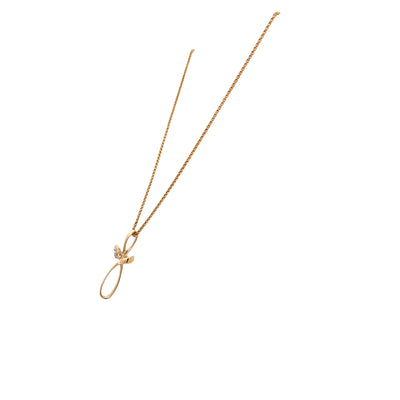 ESTATE Diamond Accented Cross Pendant in Yellow Gold