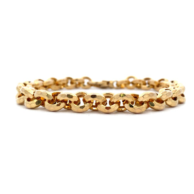 BCJ Estate Jewelry 14 Karat Yellow Gold Fancy Link Estate Bracelets Estate 14ky brac.