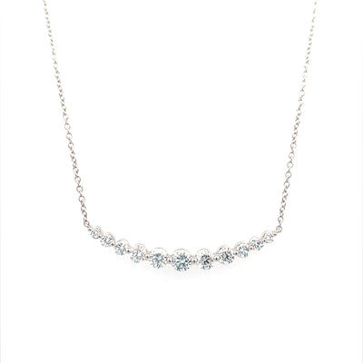 14 Karat Lab Diamond 1 CTW Bar Necklace LGD-TXN02995-GW3