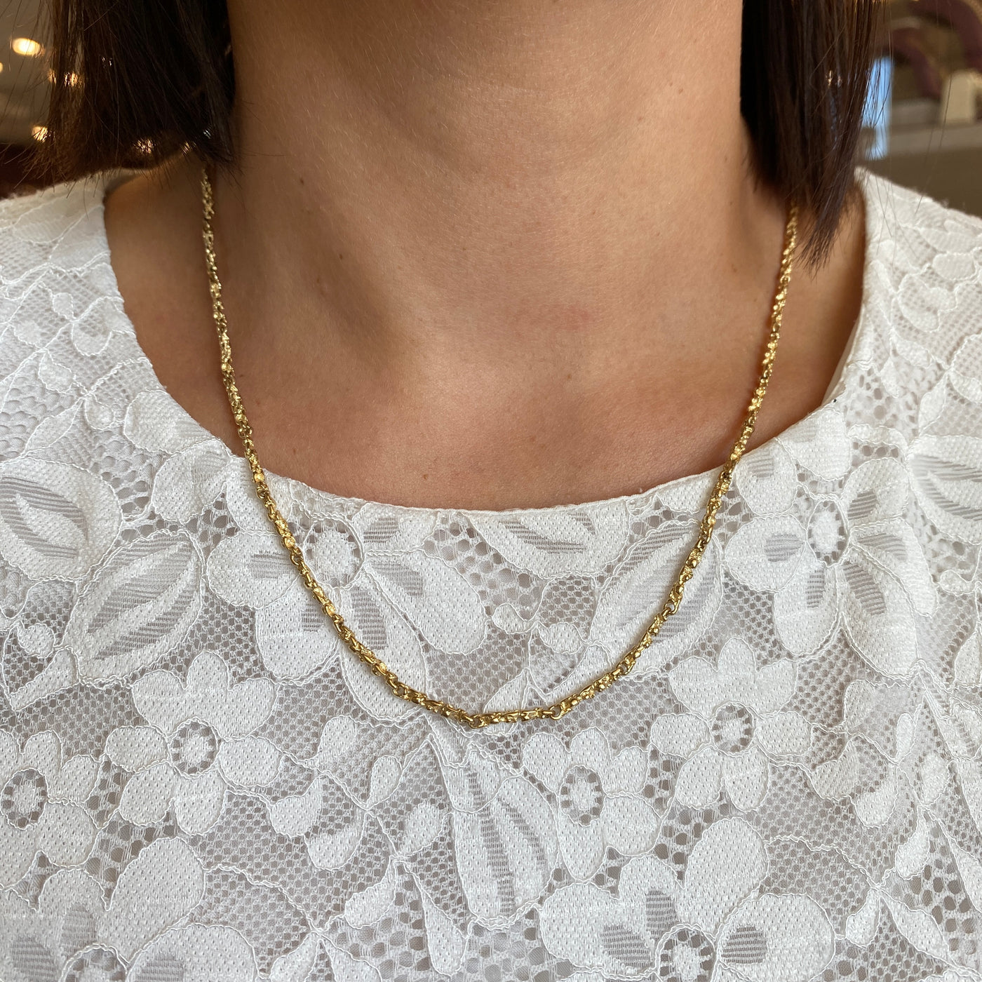 ESTATE 18" Nugget Chain in Yellow Gold