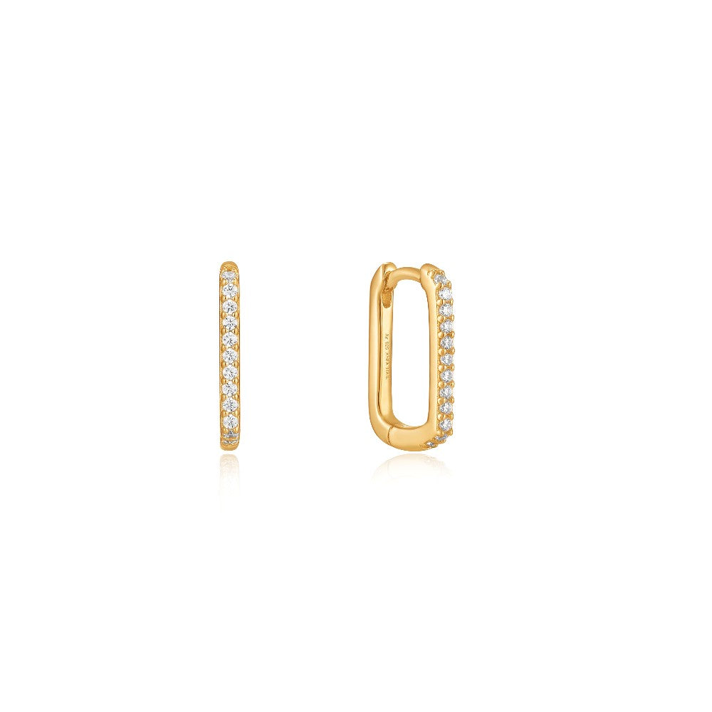 Ania Haie Gold Plate Glam Hoop Earrings E037-04G