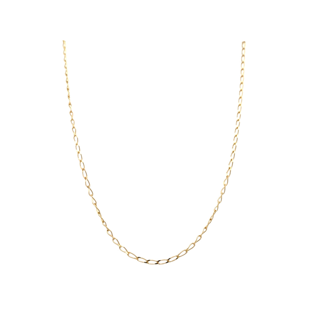 ESTATE 24" Paperclip Fancy Link Necklace in 14K Yellow Gold