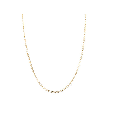 ESTATE 24" Paperclip Fancy Link Necklace in 14K Yellow Gold