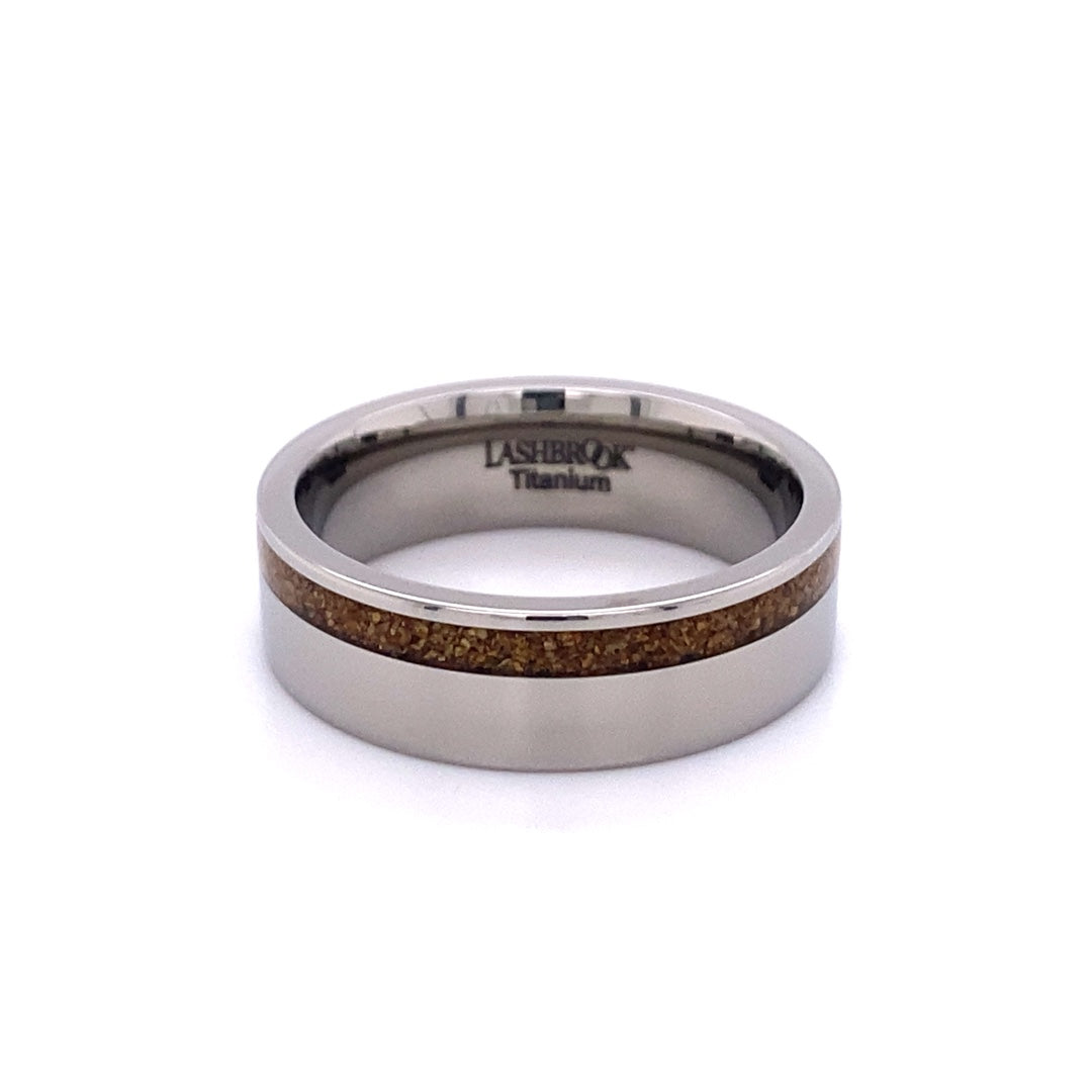 Lashbrook Titanium Designs Wedding Band 7F12OC/MOSAIC-10