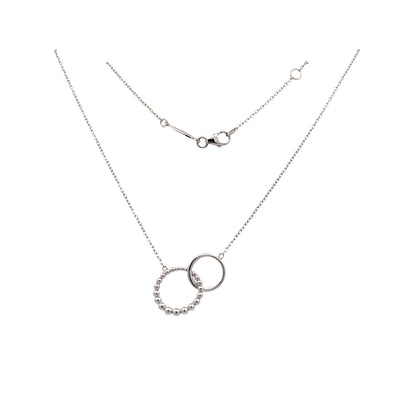 Double Circle Necklace in Silver by Gabriel & Co.