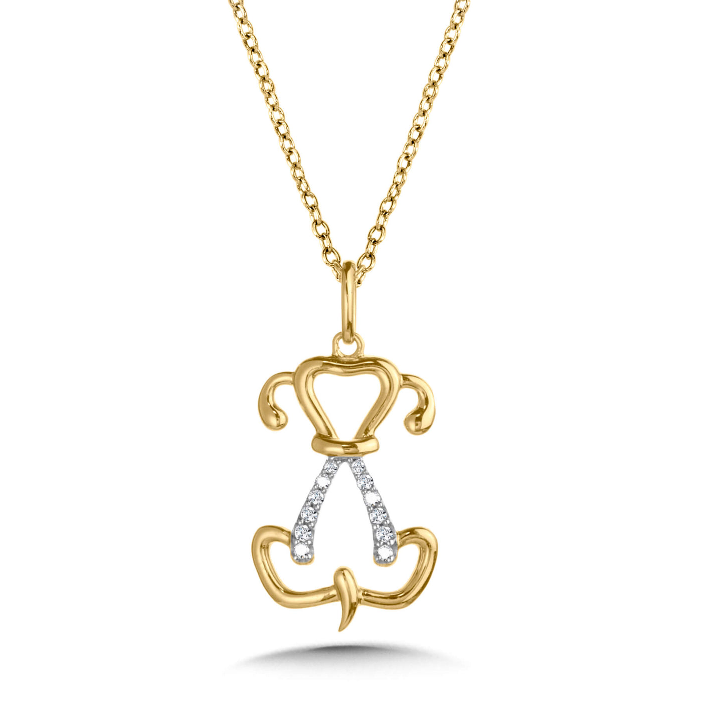 10 Karat Drop Style Diamond Pendants PDD3513-1Y