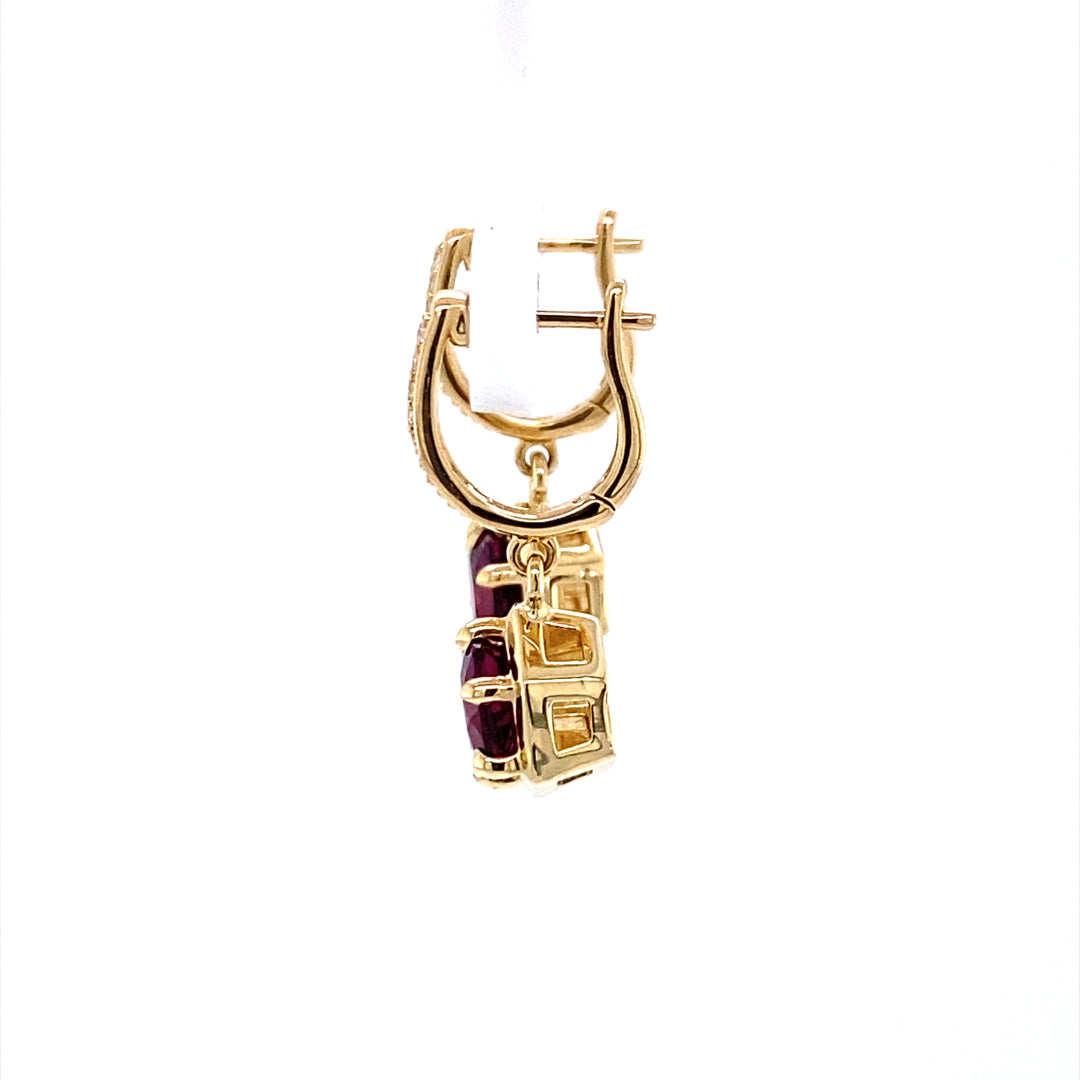 Beeghly & Co. 14 Karat Fancy Plum Garnet Gemstone Earrings SS2000573