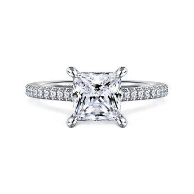Princess Cut Engagement Ring in White Gold by Gabriel & Co.