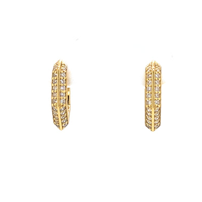 Shield Huggies in Yellow Gold by Ania Haie
