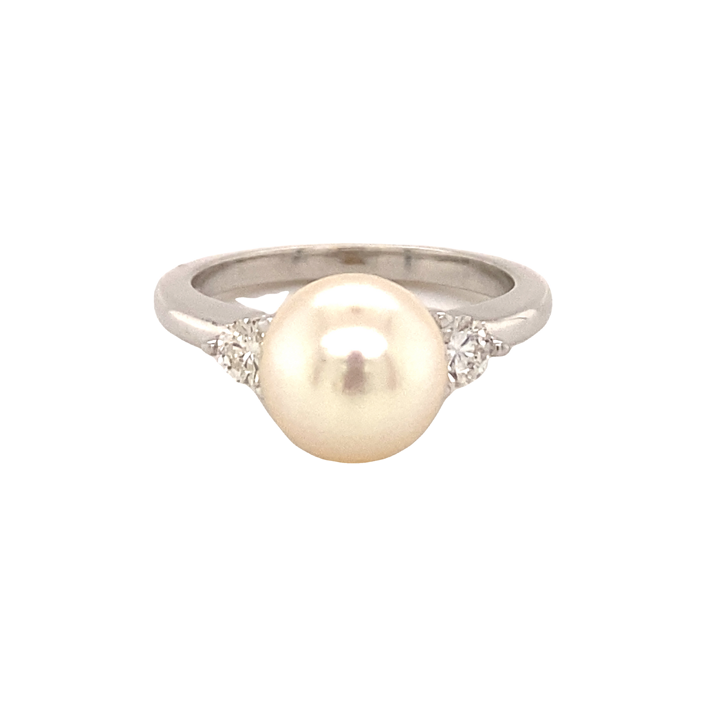 Beeghly & Co. 14 Karat Pearl and Diamond Ring