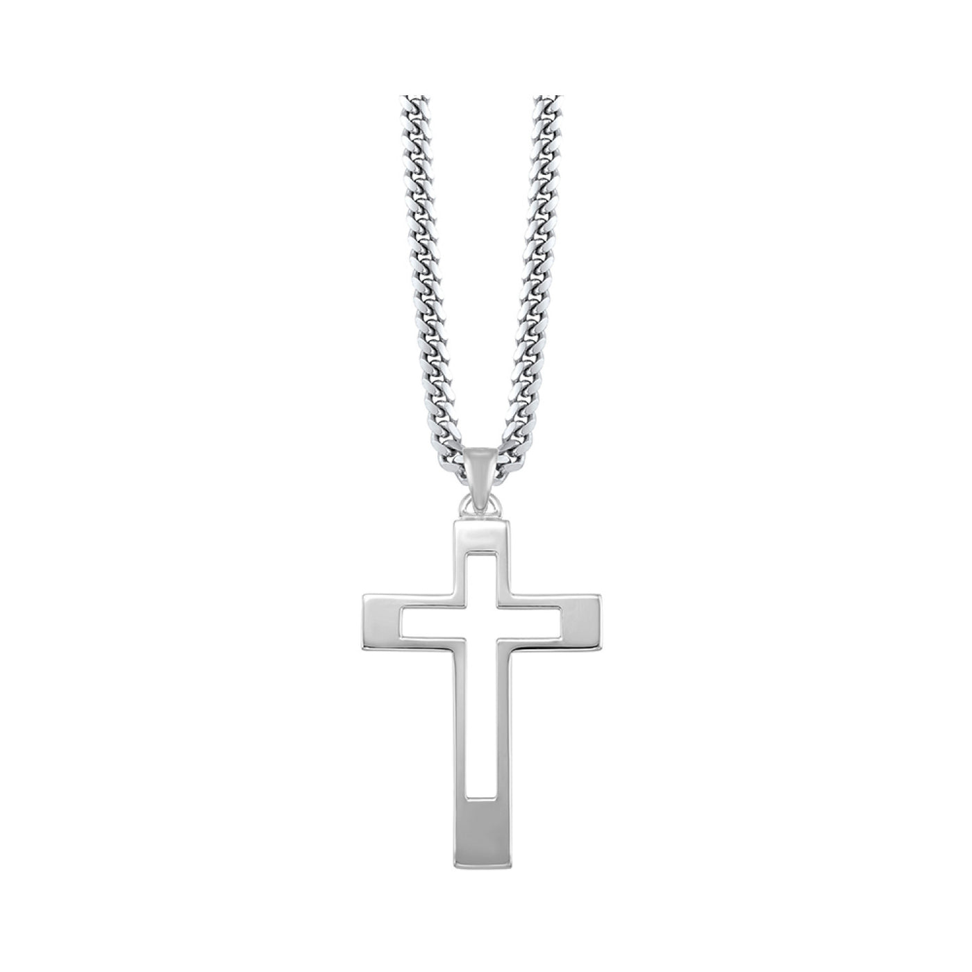 Open Cross Pendant in Silver