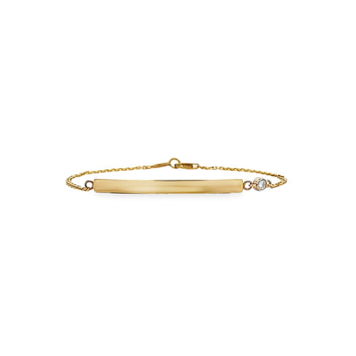 Engraveable Bar Bracelet in Yellow Gold by B&C