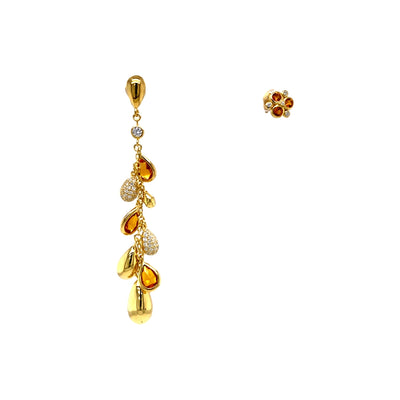 Teardrop Cluster / Floral Stud Earrings in Yellow Gold by Ania Haie