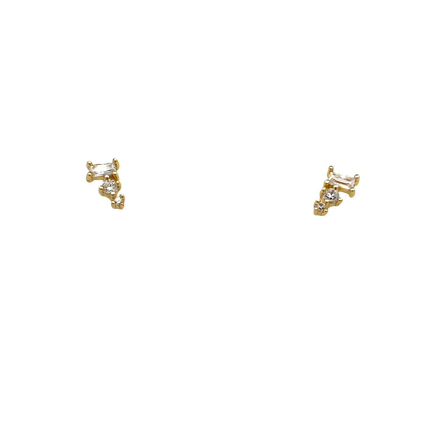 Mini Studs in Sterling Silver with Gold Plating by Ania Haie