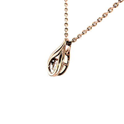 Free Form Style Cubic Zirconia Pendant in Silver