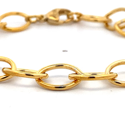 Chunky Link Bracelet in Yellow Gold